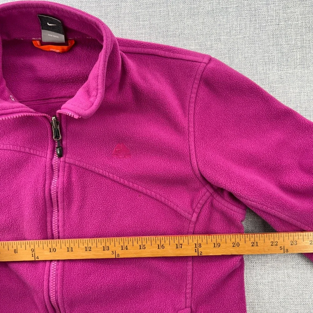 Nike ACG FIT Therma Full Zip Fleece Jacket Womens Pink Large Outdoor Liner GORP